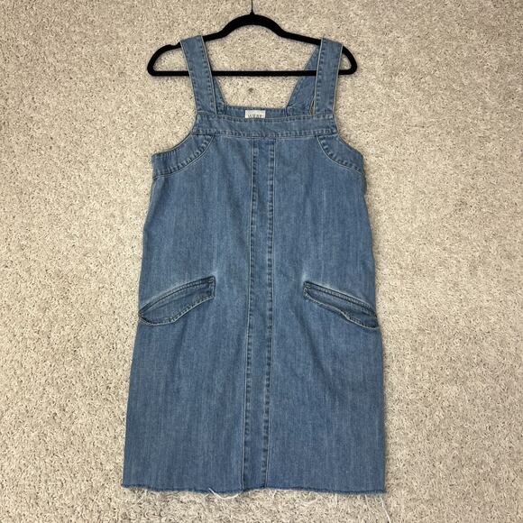 Wrap London Denim Dress Womens US 10 Blue Sleeveless Cottagecore Boho - Picture 1 of 8